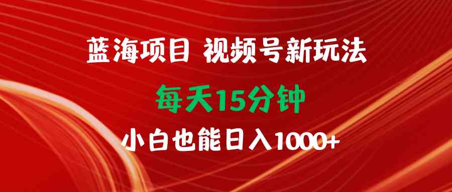 （9813期）蓝海项目视频号新玩法 每天15分钟 小白也能日入1000+-九零网创