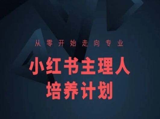 小红书课程简化版，从零开始走向专业，小红书主理人培养计划-九零网创