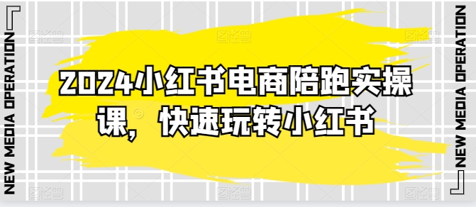 2024小红书电商陪跑实操课，快速玩转小红书，超过20节精细化课程-九零网创