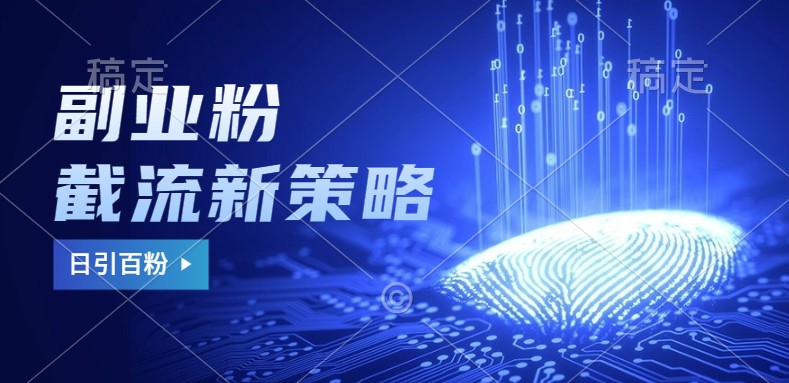 副业粉截流玩法与更新，不废号， 不封号。日引100+-九零网创