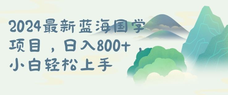 国学项目，长期蓝海可矩阵，从0-1的过程【揭秘】-九零网创