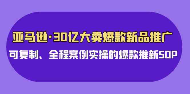 （9944期）亚马逊30亿·大卖爆款新品推广，可复制、全程案例实操的爆款推新SOP-九零网创