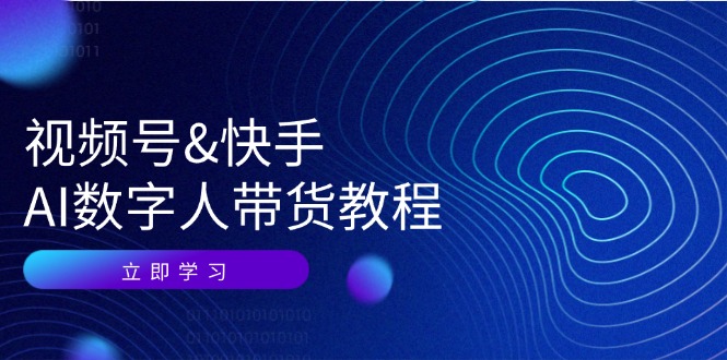 （12470期）视频号&快手-AI数字人带货教程：认知、技术、运营、拓展与资源变现-九零网创