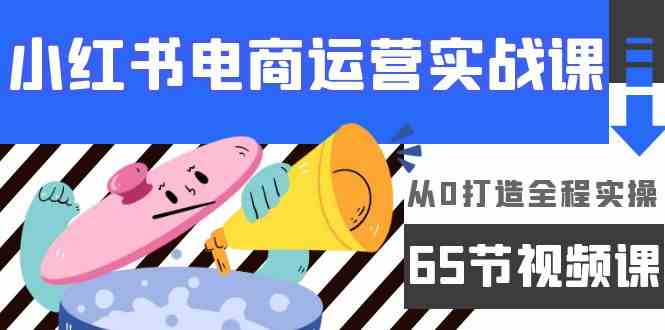 小红书电商运营实战课，​从0打造全程实操（63节视频课）-九零网创