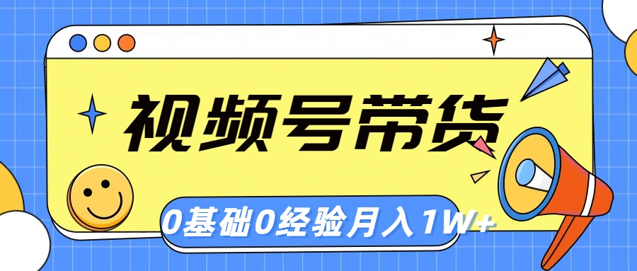 （10723期）视频号轻创业带货，零基础，零经验，月入1w+-九零网创