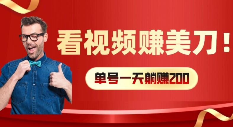 看视频赚美刀：每小时40+，多号矩阵可放大收益【揭秘】-九零网创