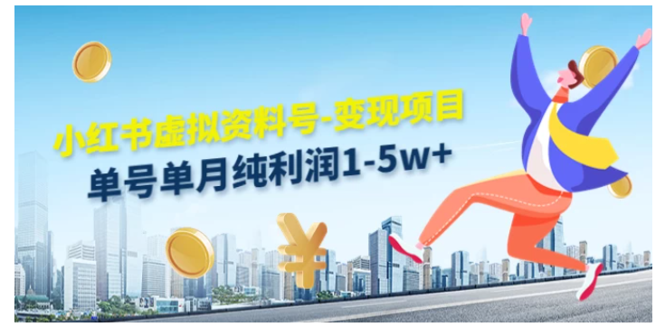 虚拟资料号变现项目，单月单号纯利润1W+，实操玩法分享
