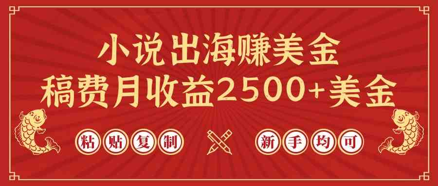 （9765期）小说出海赚美金，稿费月收益2500+美金，仅需chatgpt粘贴复制，新手也能玩转-九零网创