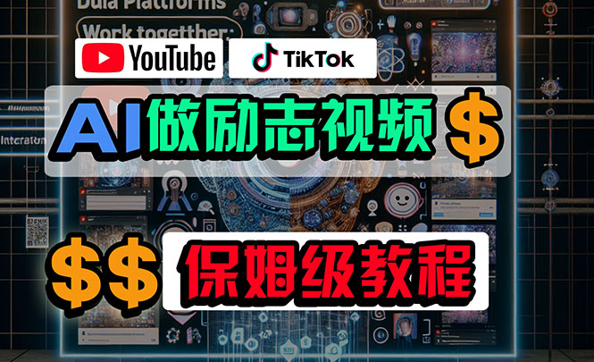 （10520期）利用AI制作励志视频，在YouTube和TikTok赚钱，小白可做（附工具）-九零网创