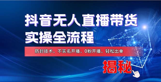 （13001期）在线赚钱新途径：如何用抖音无人直播实现财务自由，全套实操流程，含…-九零网创