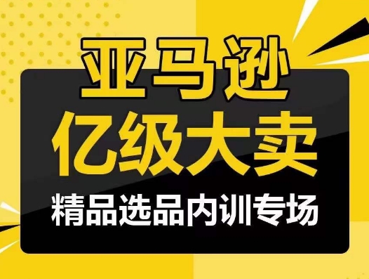 亚马逊亿级大卖-精品选品内训专场，亿级卖家分享选品成功之道-九零网创