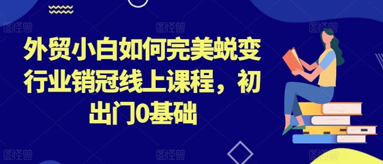 外贸小白如何完美蜕变行业销冠线上课程，初出门0基础-九零网创