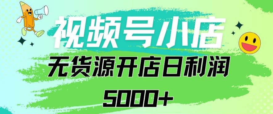 视频号无货源小店从0到1日订单量千单以上纯利润稳稳5000+-九零网创