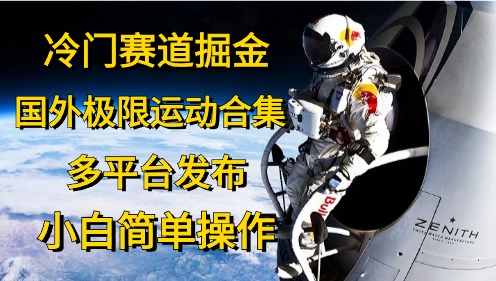 （10745期）冷门赛道掘金，国外极限运动视频合集，多平台发布，小白简单操作-九零网创