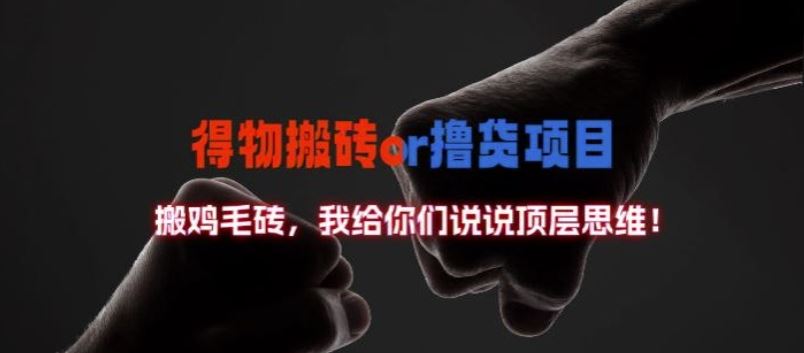 得物搬砖撸货项目?掰下数据，我给你们说说顶层思维【揭秘】-九零网创