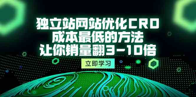独立站网站优化CRO，成本最低的方法，让你销量翻3-10倍（5节课）-九零网创
