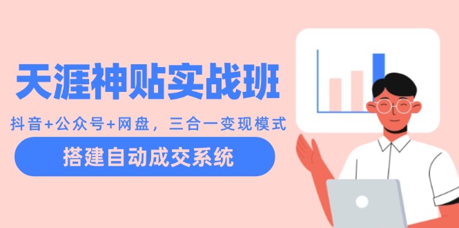 （12534期）天涯神贴实战班：抖音+公众号+网盘，三合一变现模式，搭建自动成交系统-九零网创