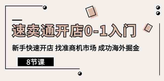 （10126期）速卖通开店0-1入门，新手快速开店 找准商机市场 成功海外掘金（8节课）-九零网创
