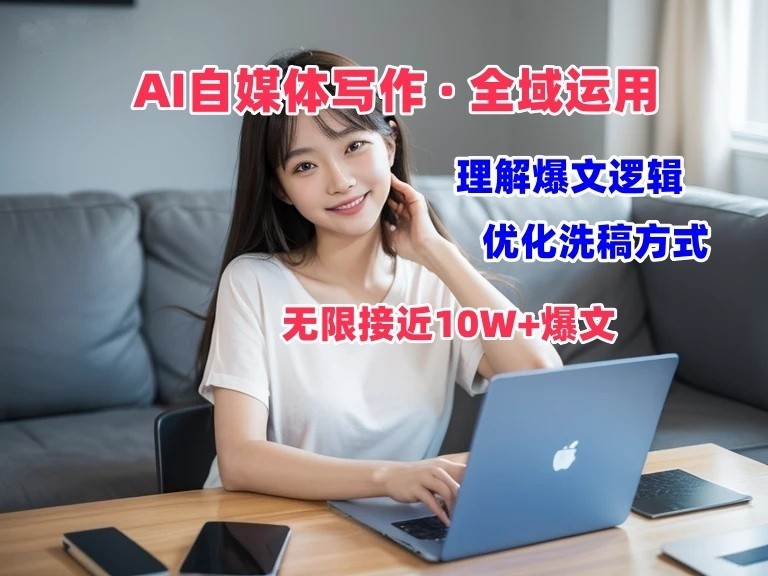 AI自媒体写作 → 价值变现，剖析爆文逻辑，无限接近10W+爆文体验课-九零网创
