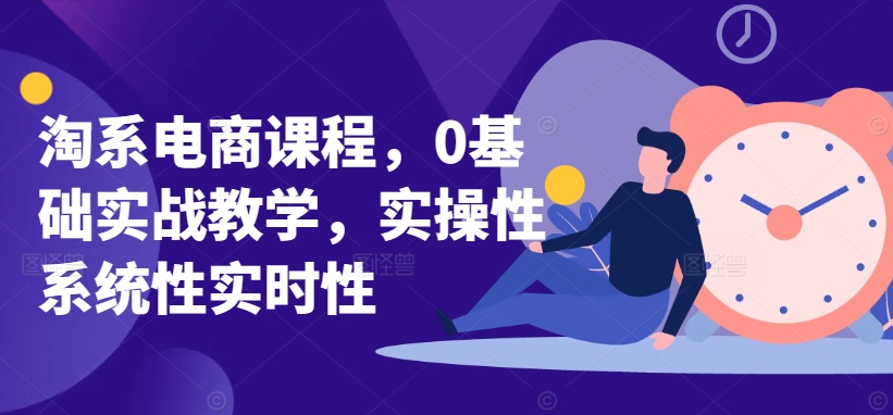 淘系电商课程，0基础实战教学，实操性系统性实时性-九零网创
