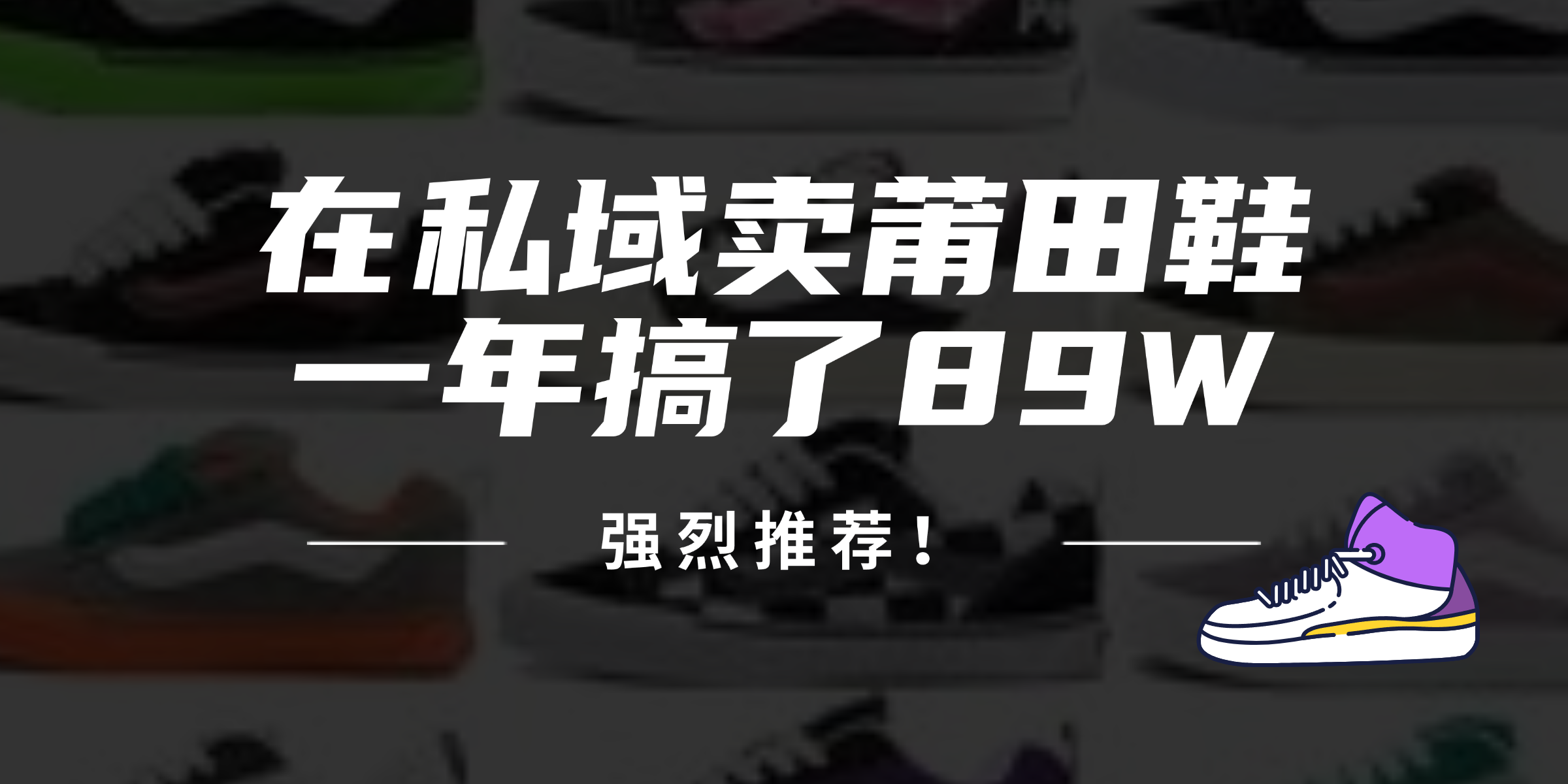 （12370期）24年在私域卖莆田鞋，一年搞了89W，强烈推荐！-九零网创