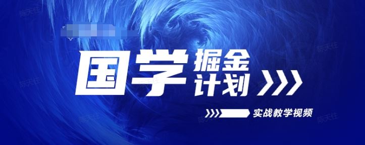 国学掘金计划2024实战教学视频教学，高复购项目长久项目-九零网创