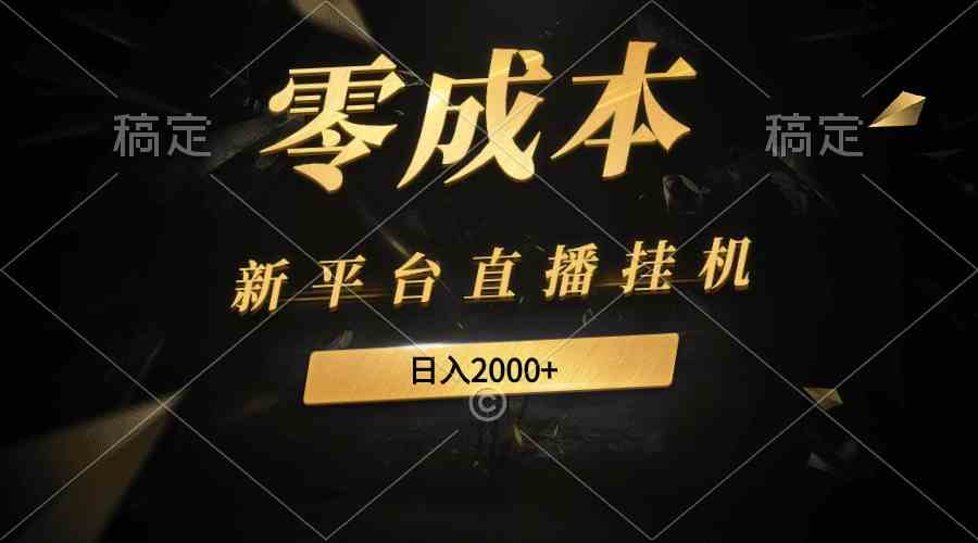 （9841期）新平台直播挂机最新玩法，0成本，不违规，日入2000+-九零网创