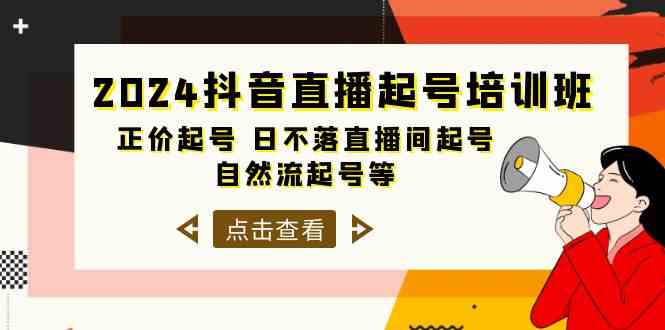 2024抖音直播起号培训班，正价起号 日不落直播间起号 自然流起号等（33节）-九零网创