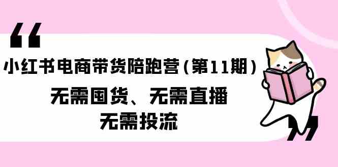 （9996期）小红书电商带货陪跑营(第11期)无需囤货、无需直播、无需投流（送往期10套）-九零网创