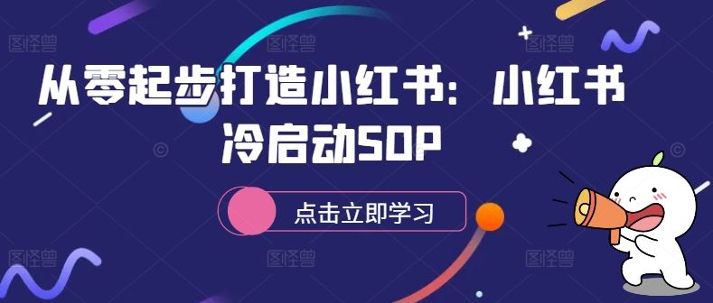 从零起步打造小红书：小红书冷启动SOP-九零网创