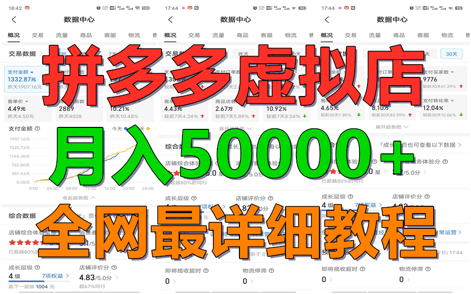 拼多多虚拟电商训练营月入50000+你也行，暴利稳定长久，副业首选-九零网创