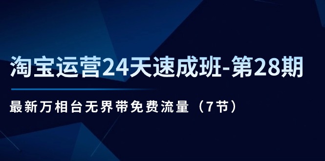（11182期）淘宝运营24天速成班-第28期：最新万相台无界带免费流量（7节）-九零网创