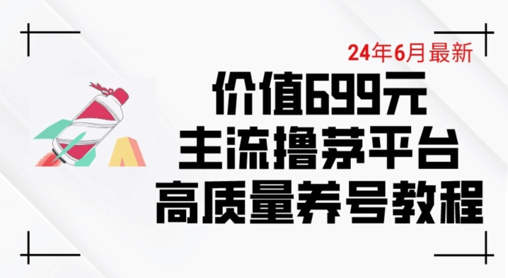 6月最新价值699的主流撸茅台平台精品养号下车攻略-九零网创