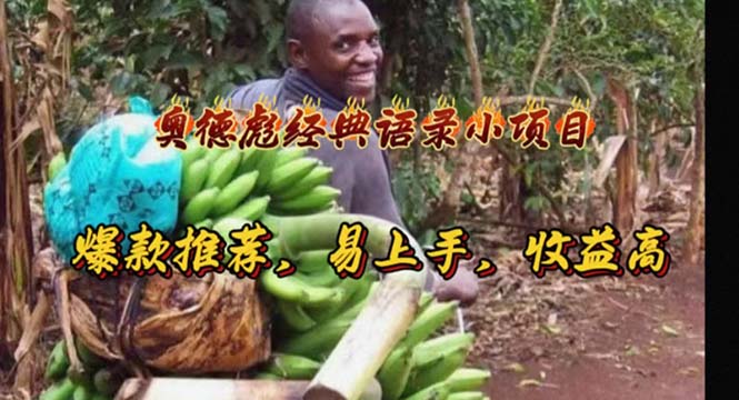 （11030期）奥德彪经典语录小项目，爆款推荐，易上手，收益高-九零网创